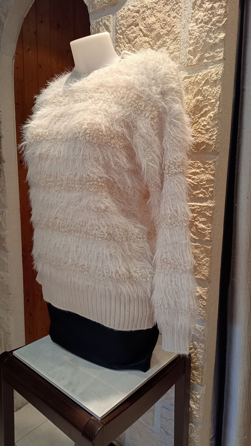 Pull douillet beige 