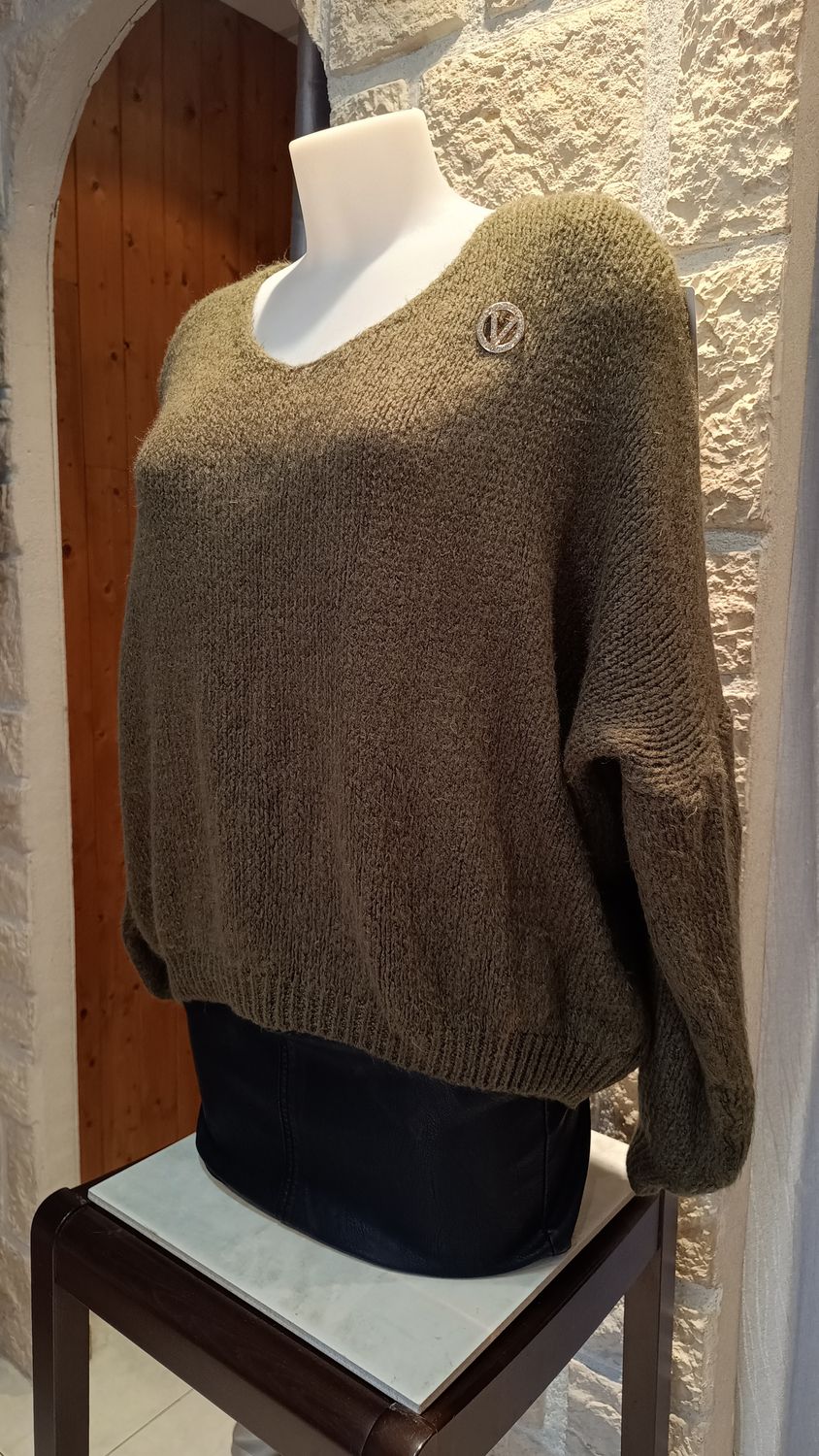 Pull oversize kaki 
