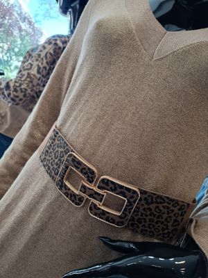 Ceinture élastique Léo taupe