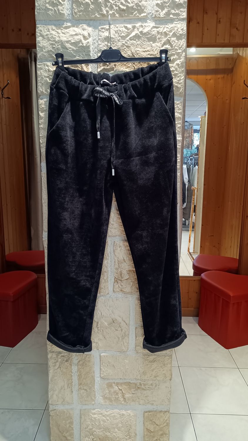Jogger velours noir