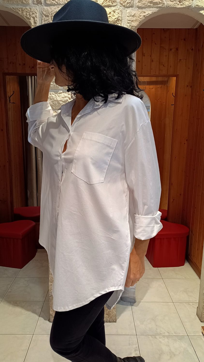 Chemisier maxi blanc