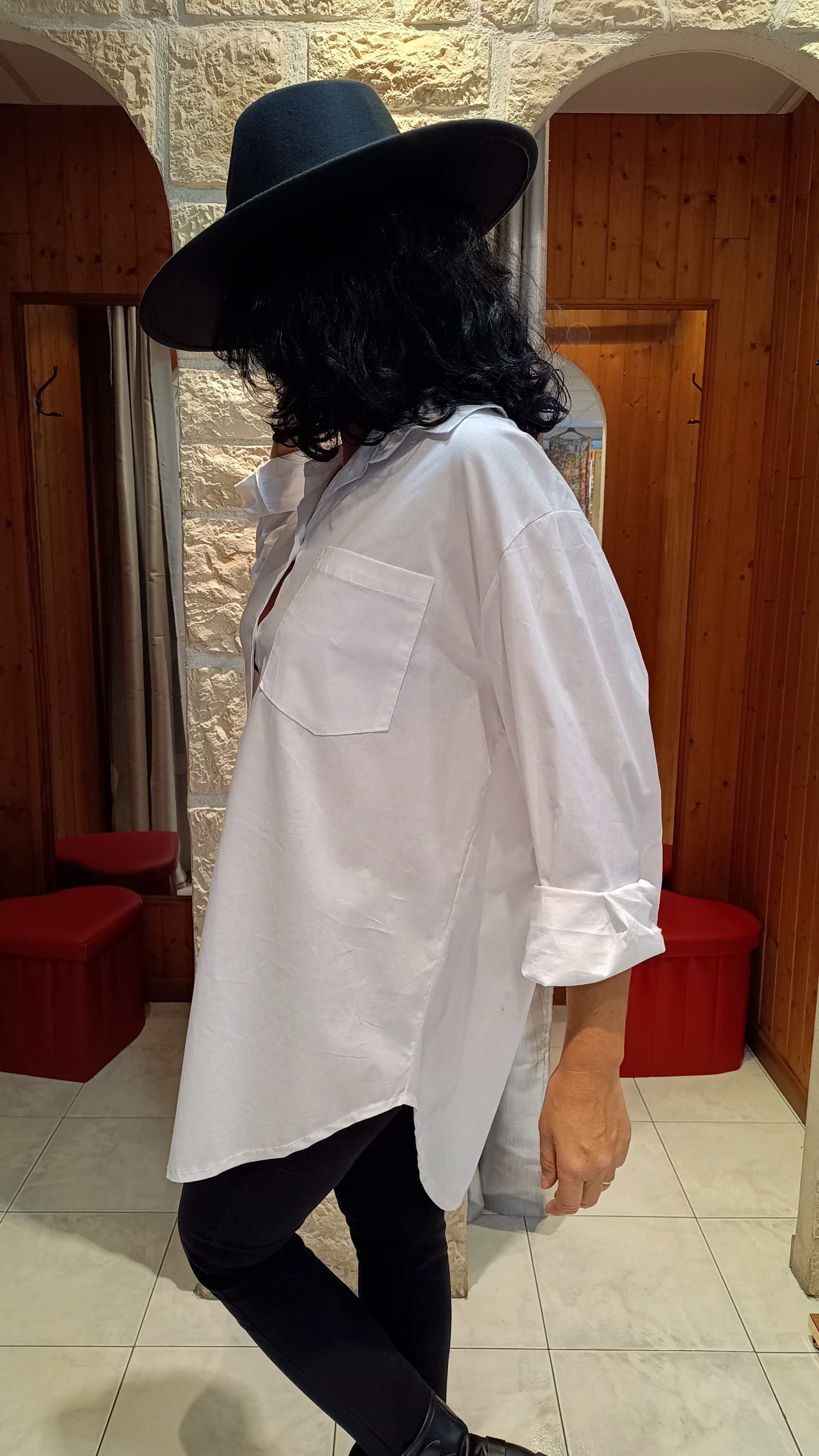 Chemisier maxi blanc