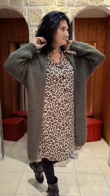 Gilet long kaki 