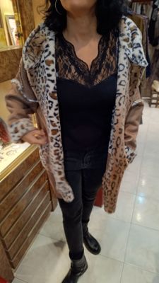 Veste fourrure réversible Léo camel