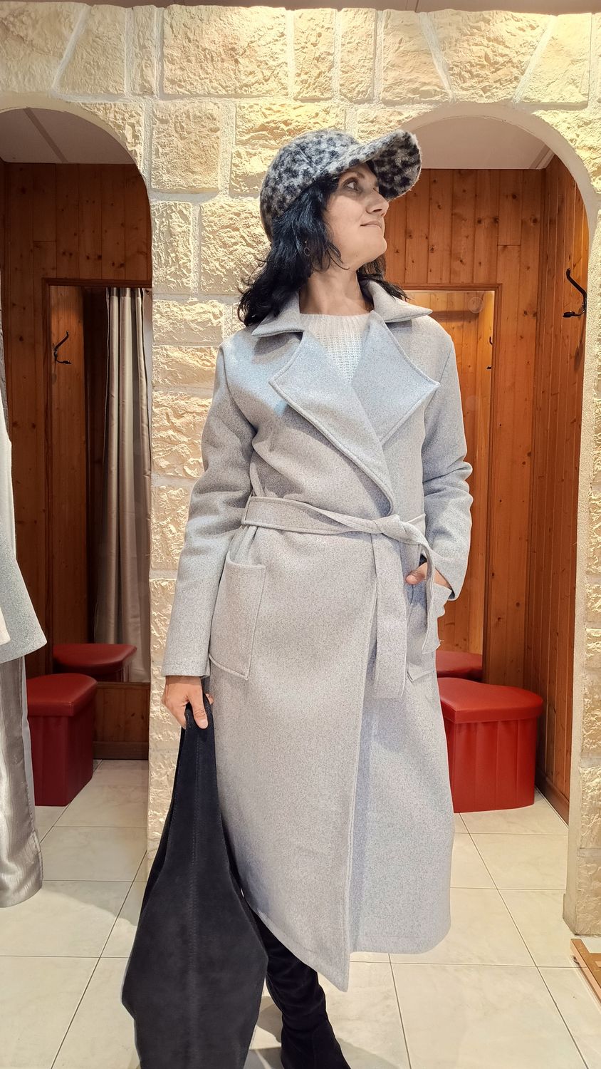 Manteau long gris 