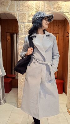 Manteau long gris 