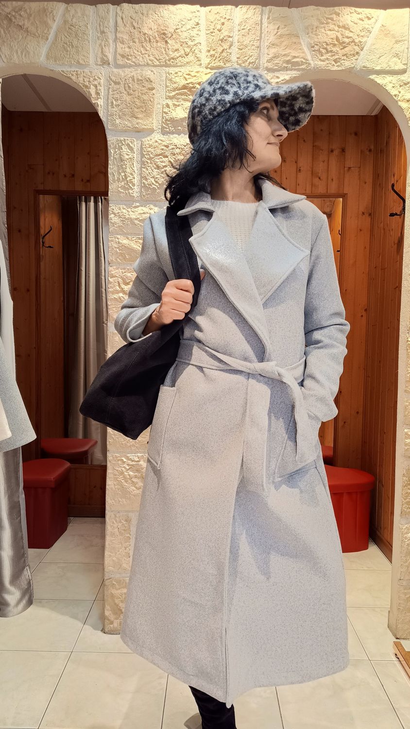 Manteau long gris 