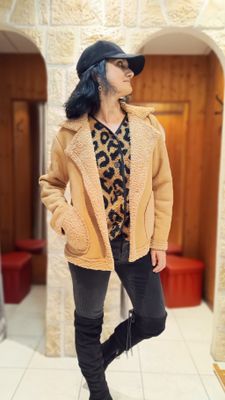 Blouson Teddy camel