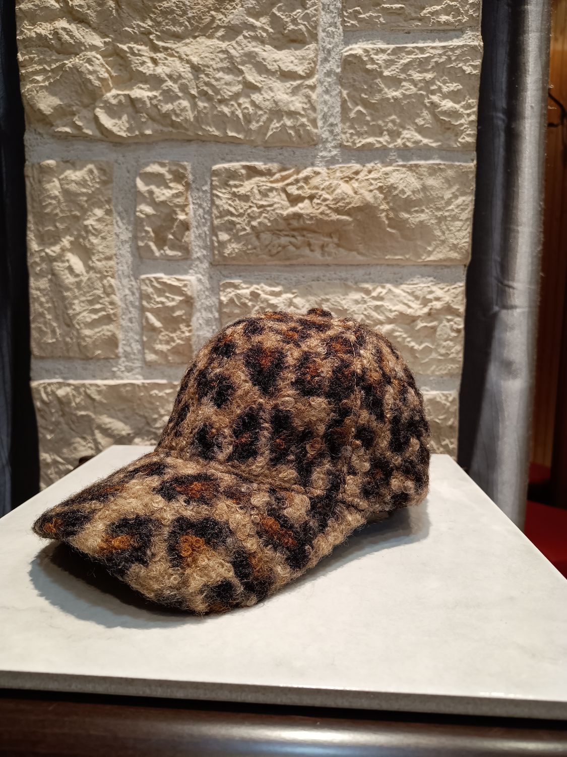 Casquette bouclette camel