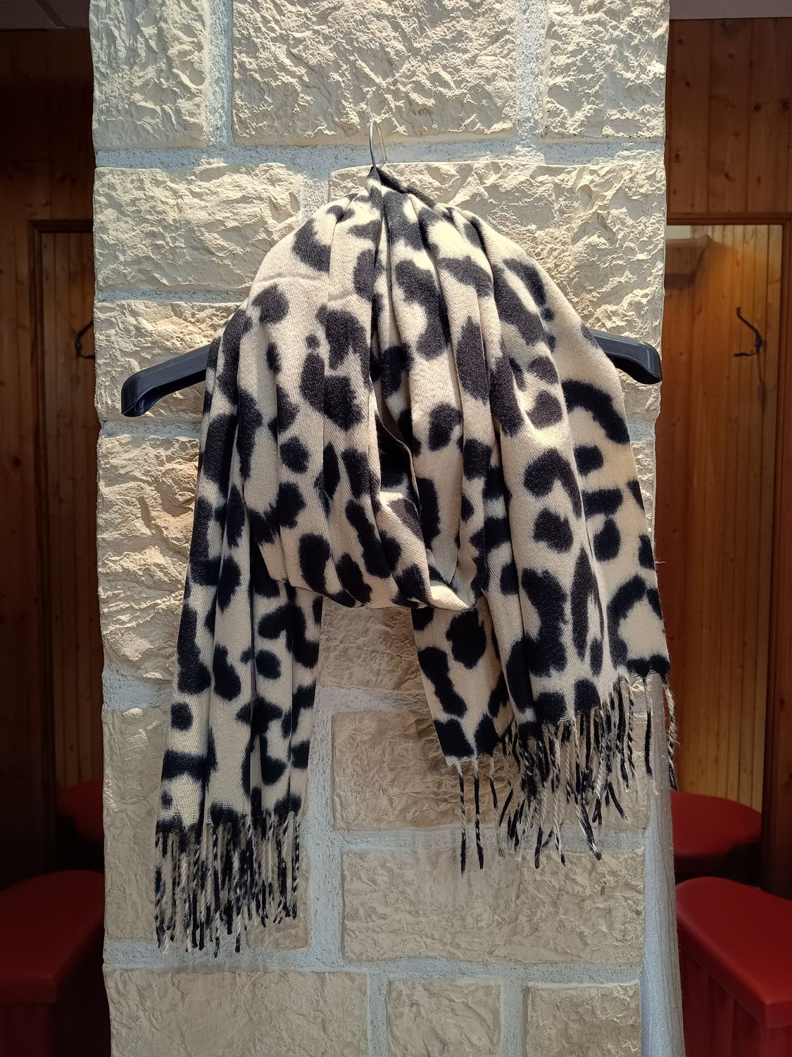 Écharpe Animalier écru