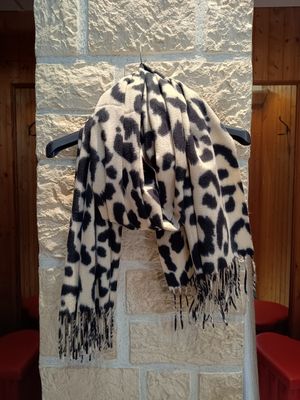Écharpe Animalier écru