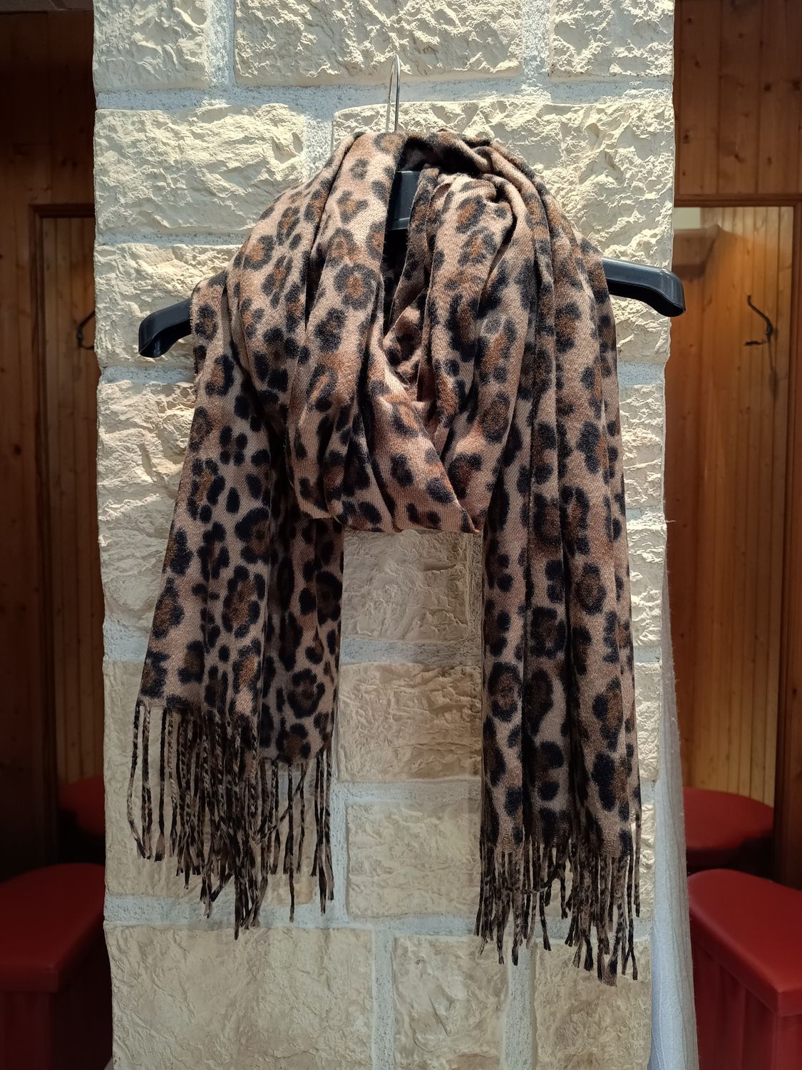 Écharpe Léopard beige 