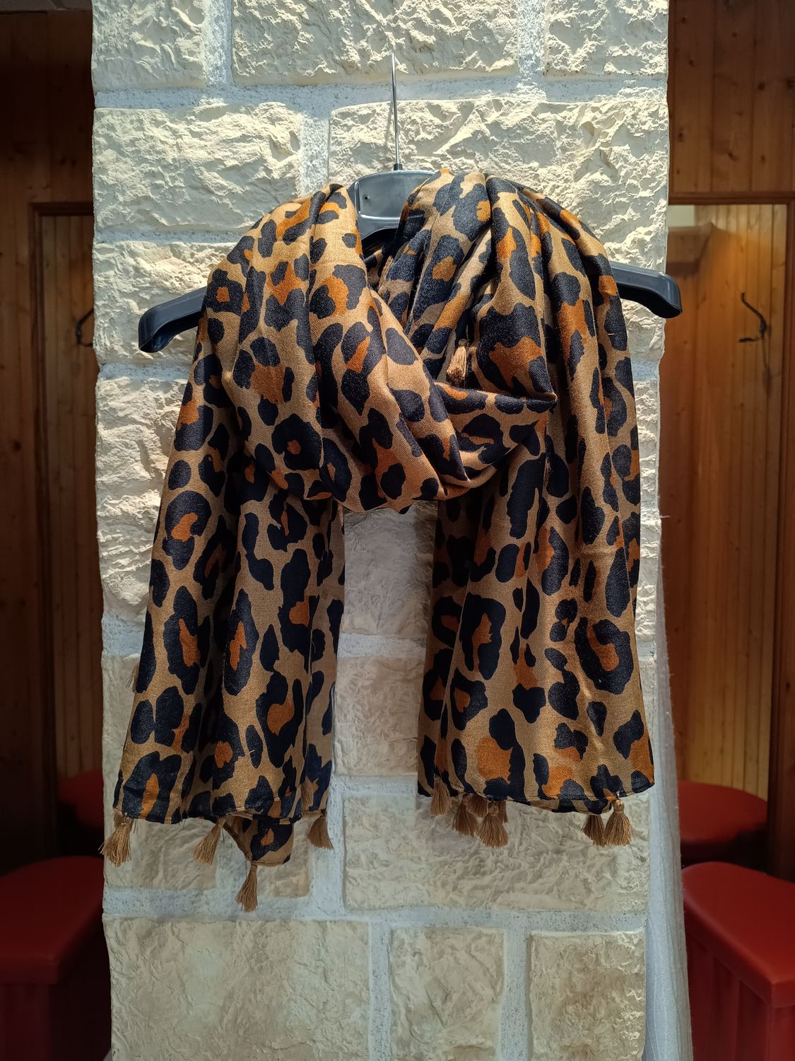 Foulard Panthère camel