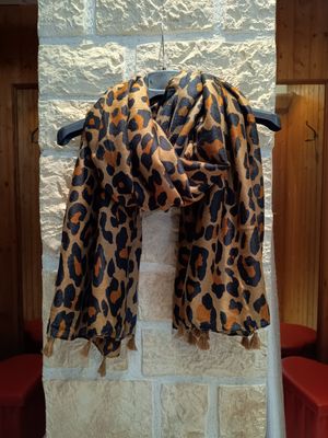 Foulard Panthère camel