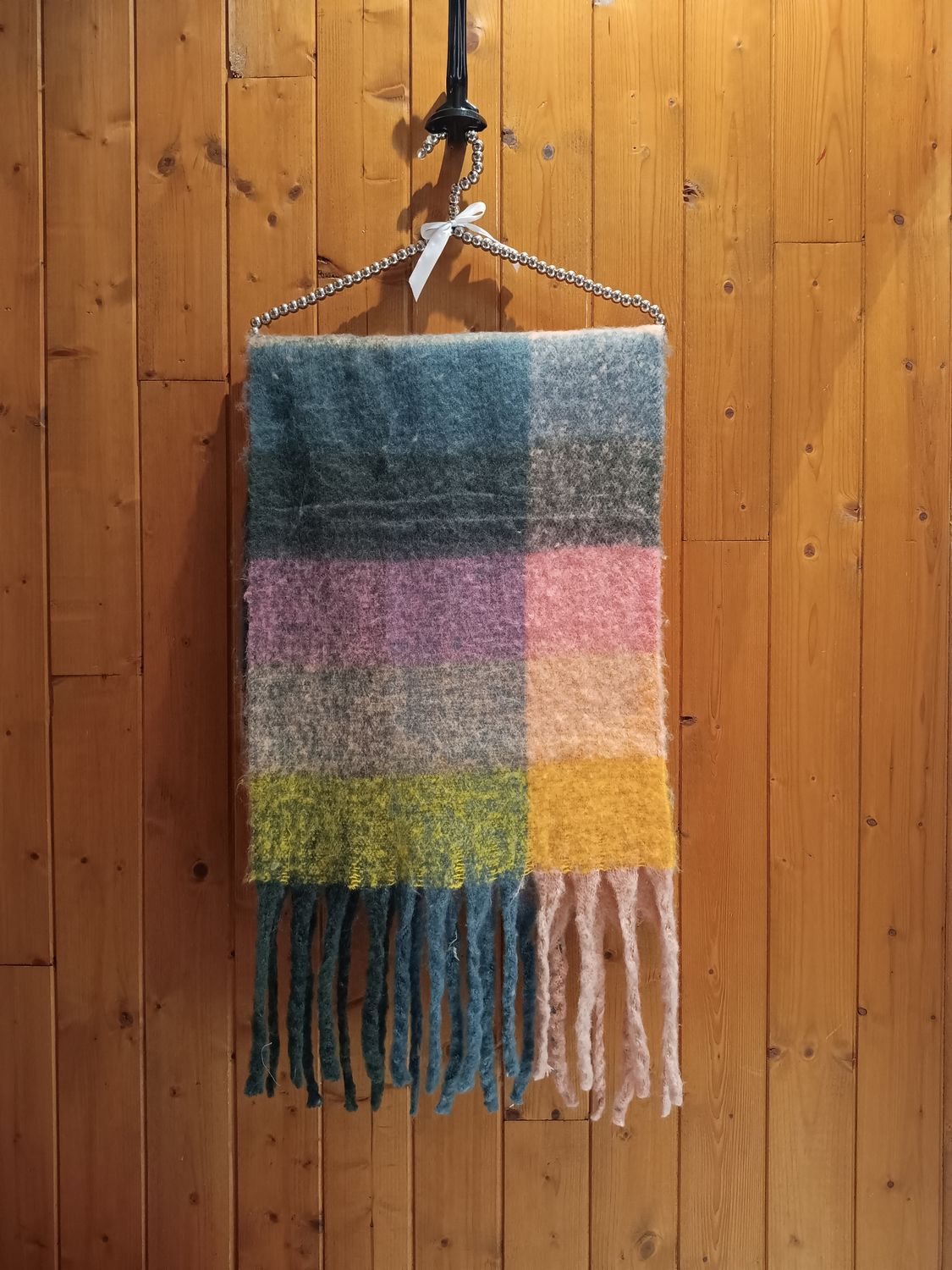 Écharpe carreaux multicolore 