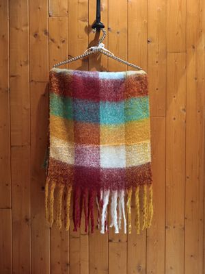 Écharpe carreaux multicolore 