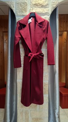 Manteau long bordeaux 