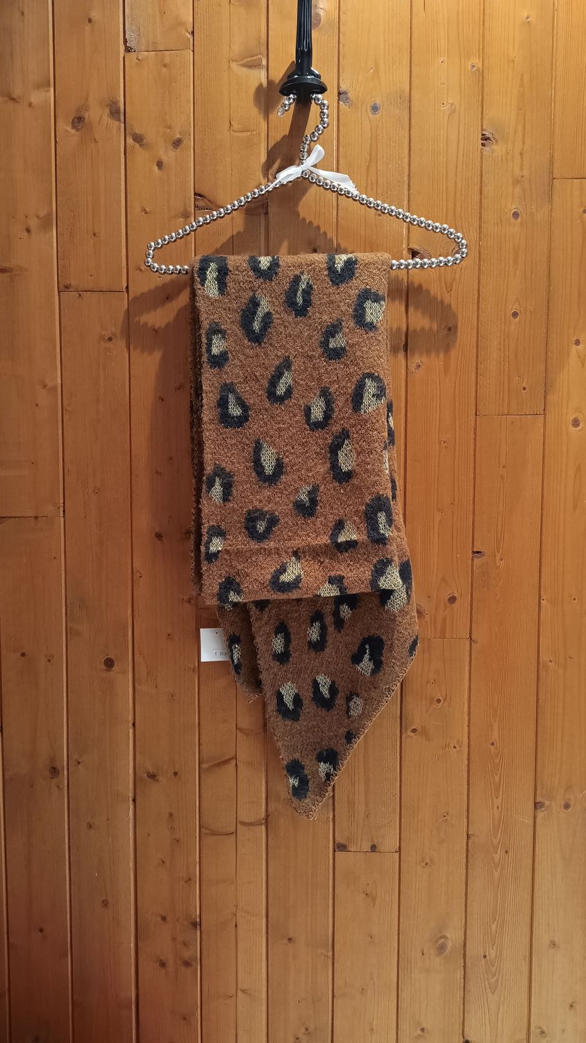 Étole Léo lurex marron 