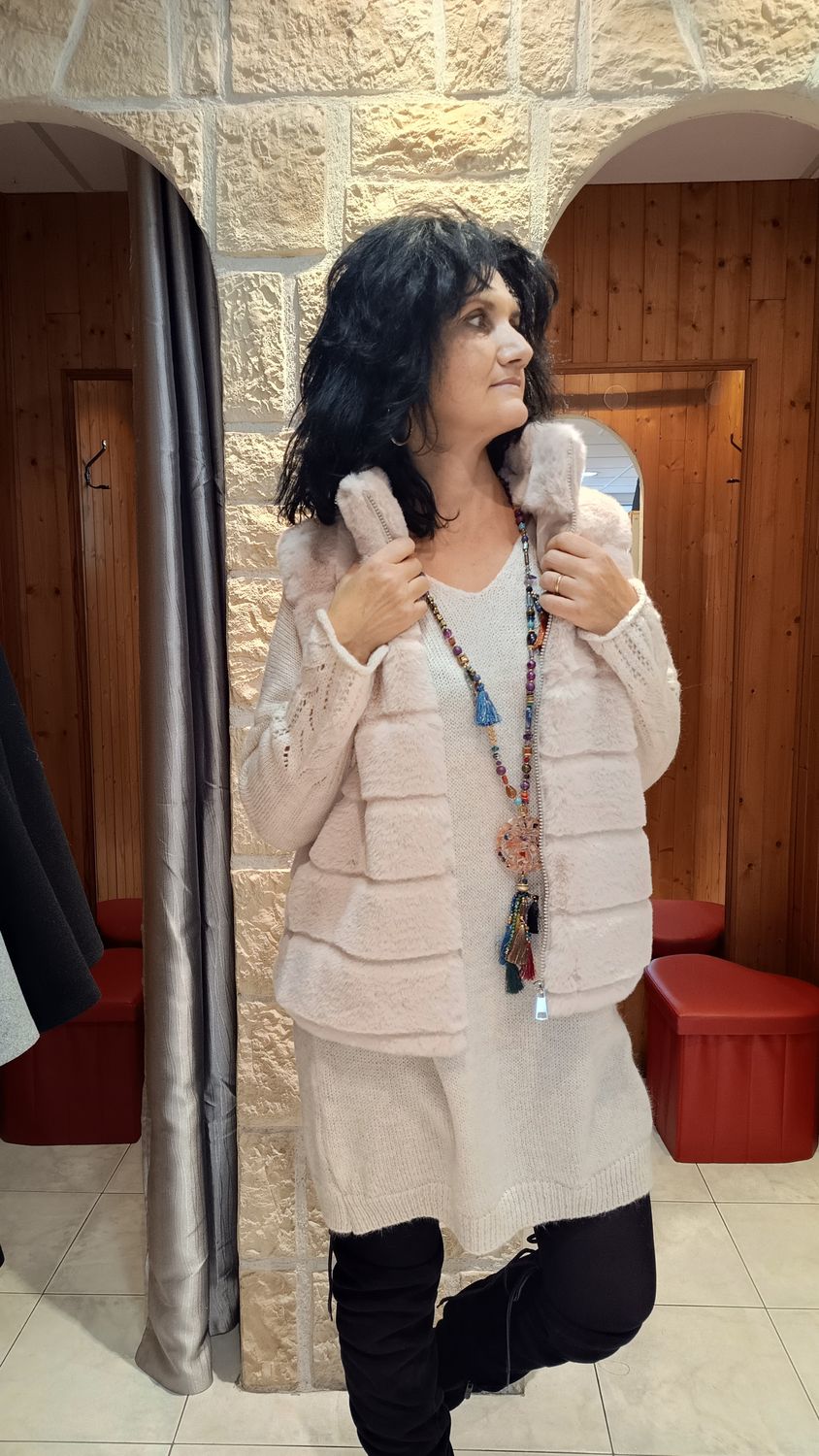 Robe maille Naty écru