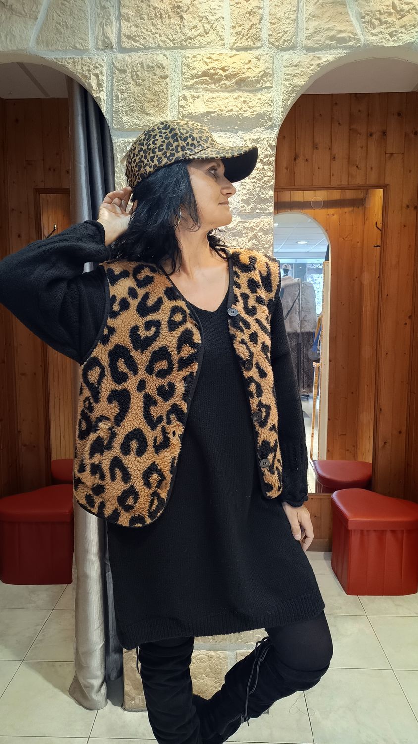 Robe maille Naty noir