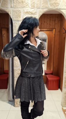 Perfecto franges noir