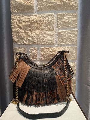 Sac demi lune Léo franges