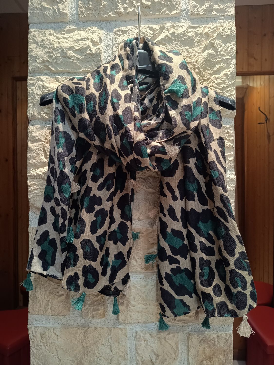 Foulard Panthère vert