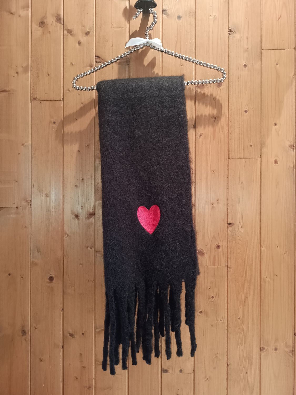 Écharpe Coeur noir 
