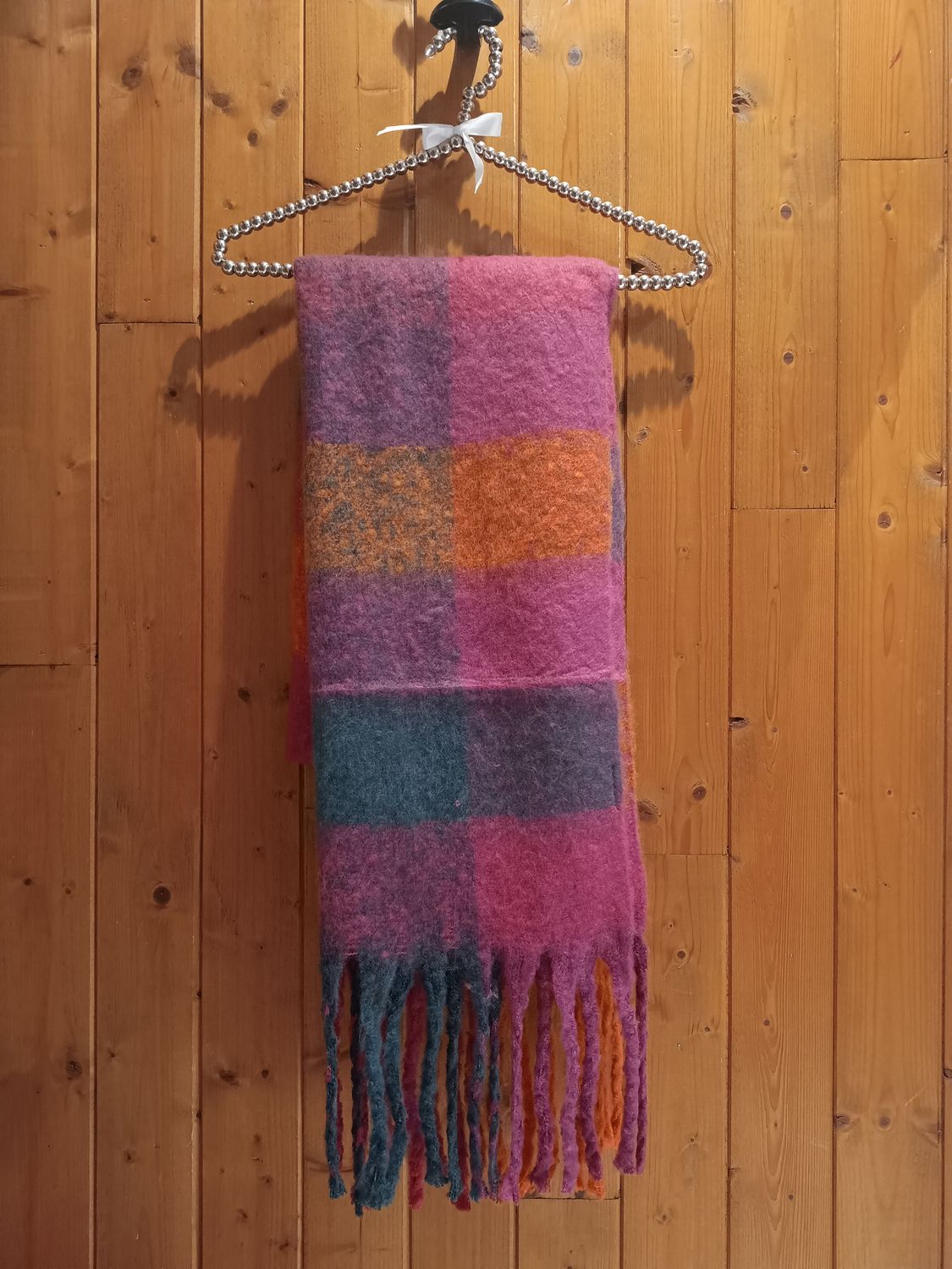 Écharpe carreaux multicolore 