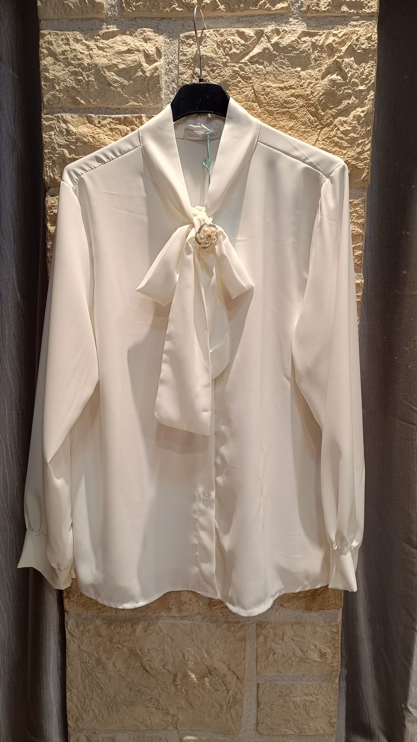 Chemisier Broche blanc 