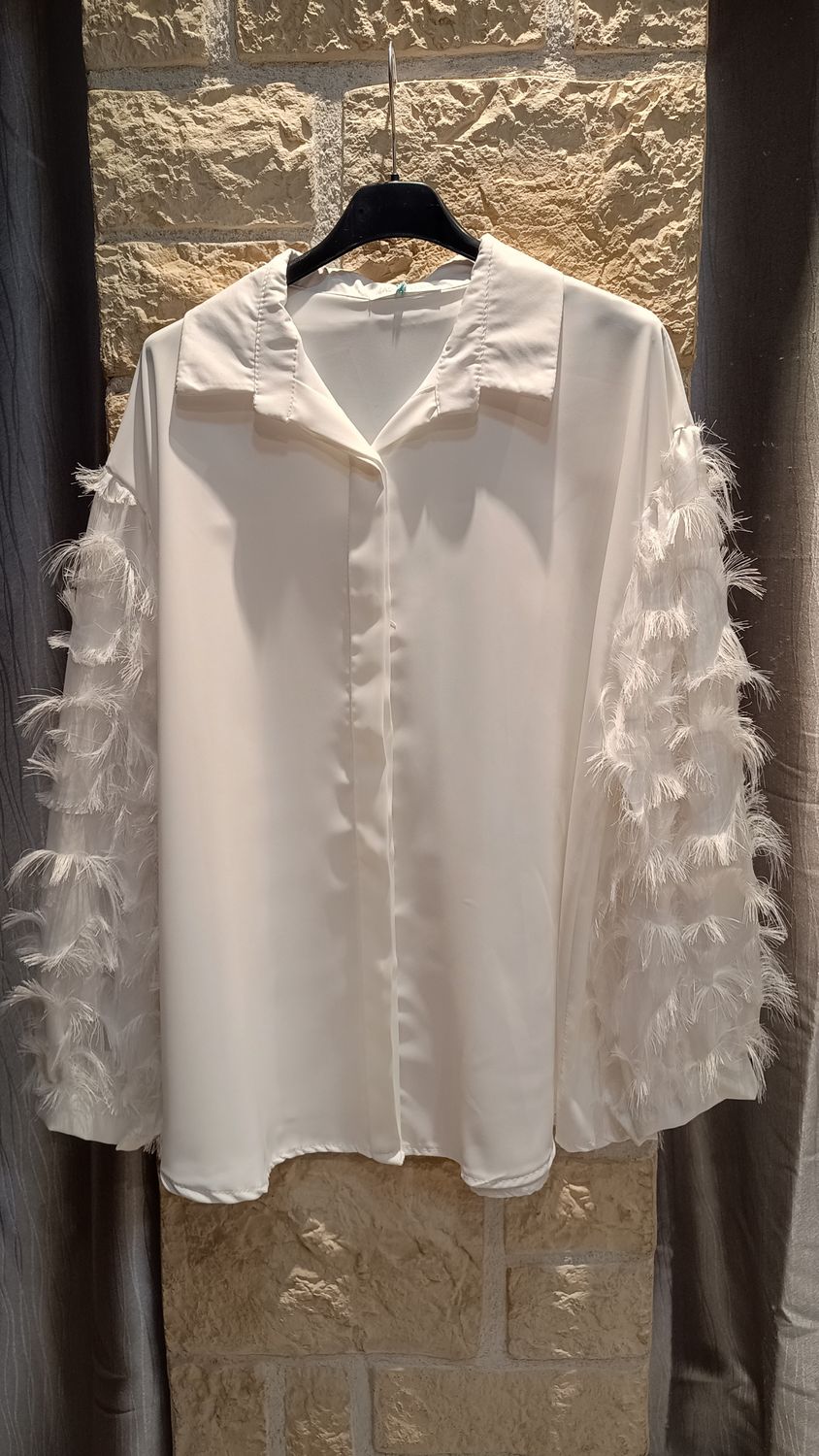 Chemisier Plumes blanc
