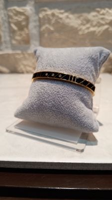 Bracelet jonc brillant noir 