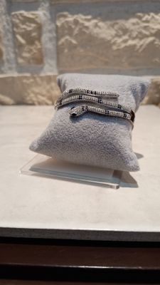 Bracelet Snake double argenté