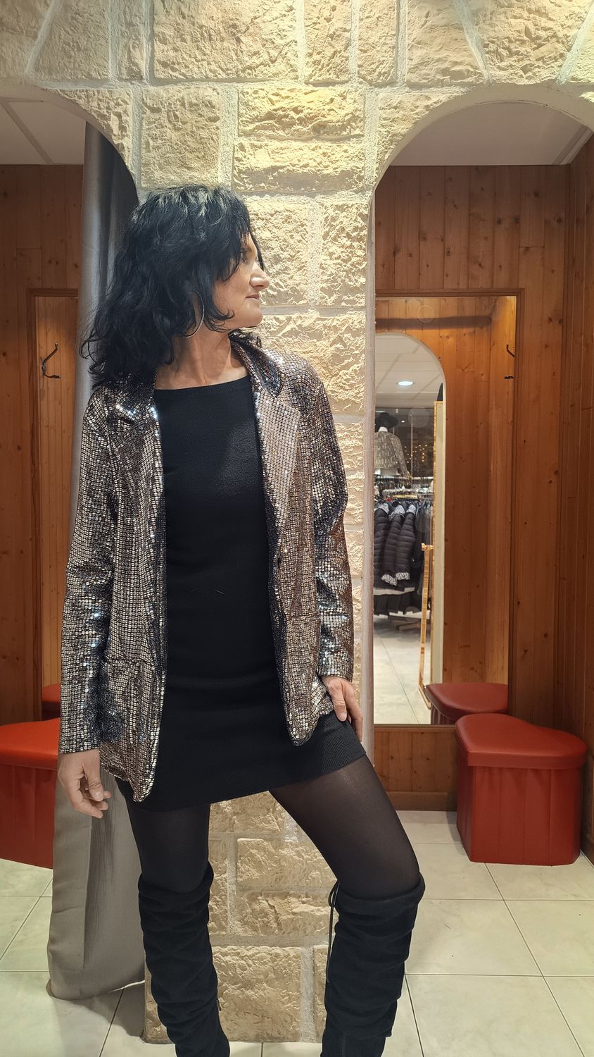 Veste blazer Disco argent 