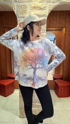 Pull Arbre de vie blanc 