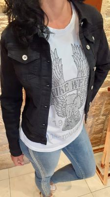 Veste jean noir 