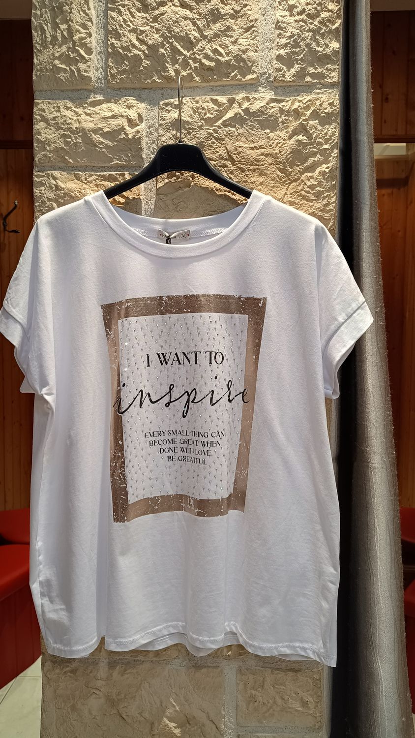 T-shirt Inspire blanc 