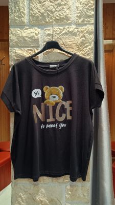 T-shirt Teddy noir