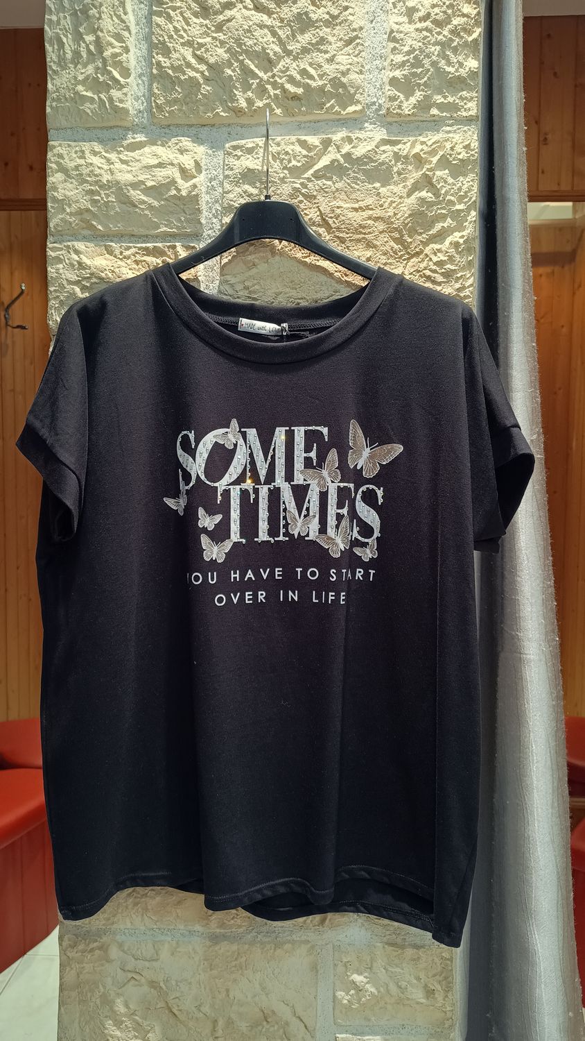 T-shirt Some Times noir 