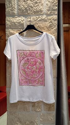 T-shirt Baroque rose