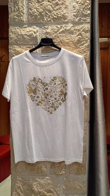 T-shirt Coeur kaki 