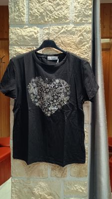 T-shirt Coeur argenté 