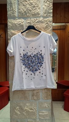 T-shirt Heart bleu 