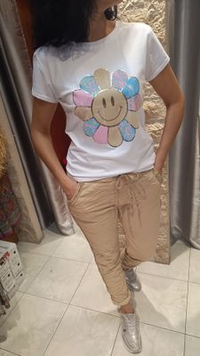 Jogger liseré camel