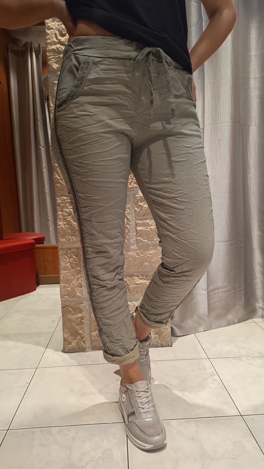 Jogger liseré kaki 