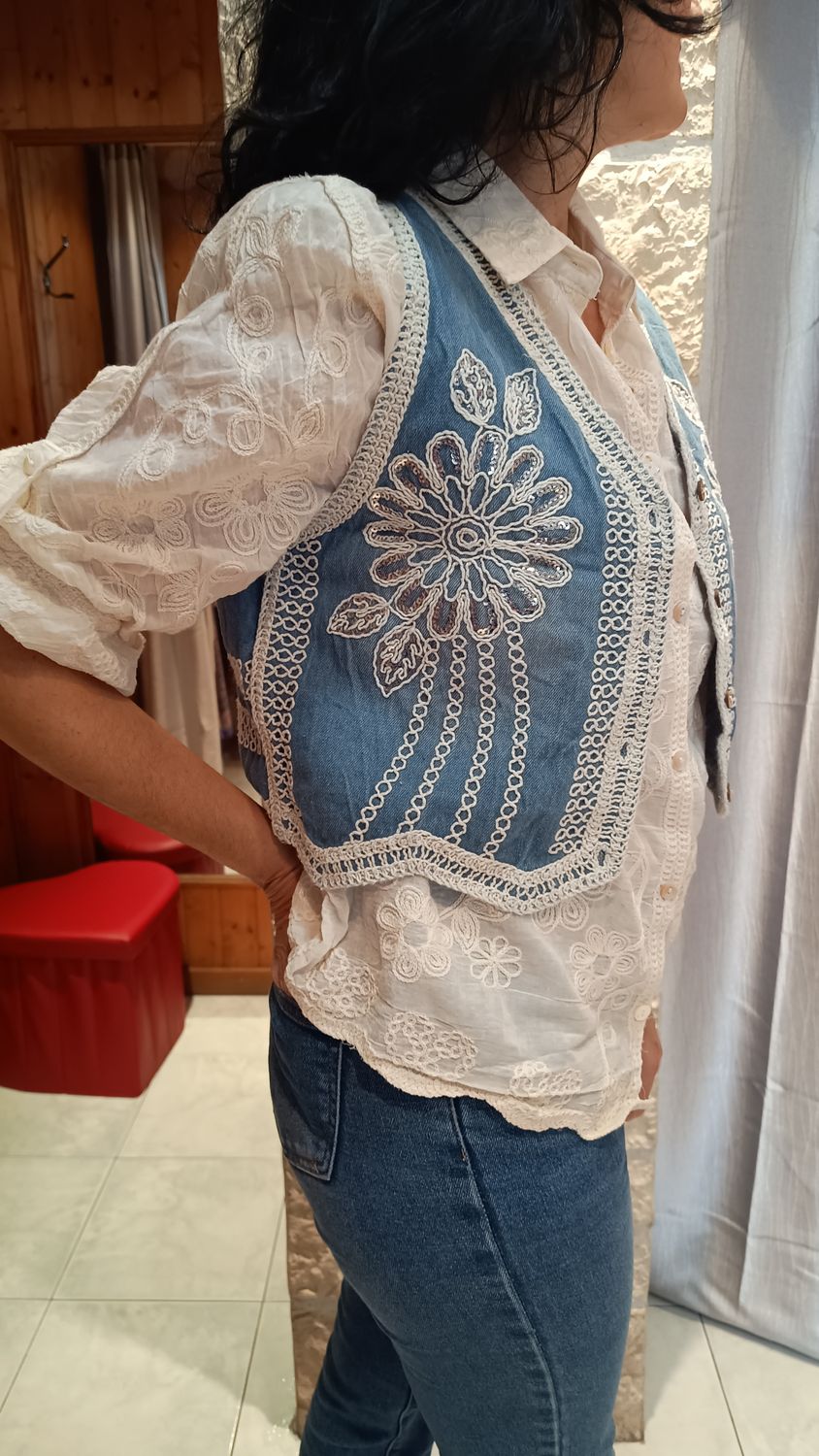 Gilet jean denim 