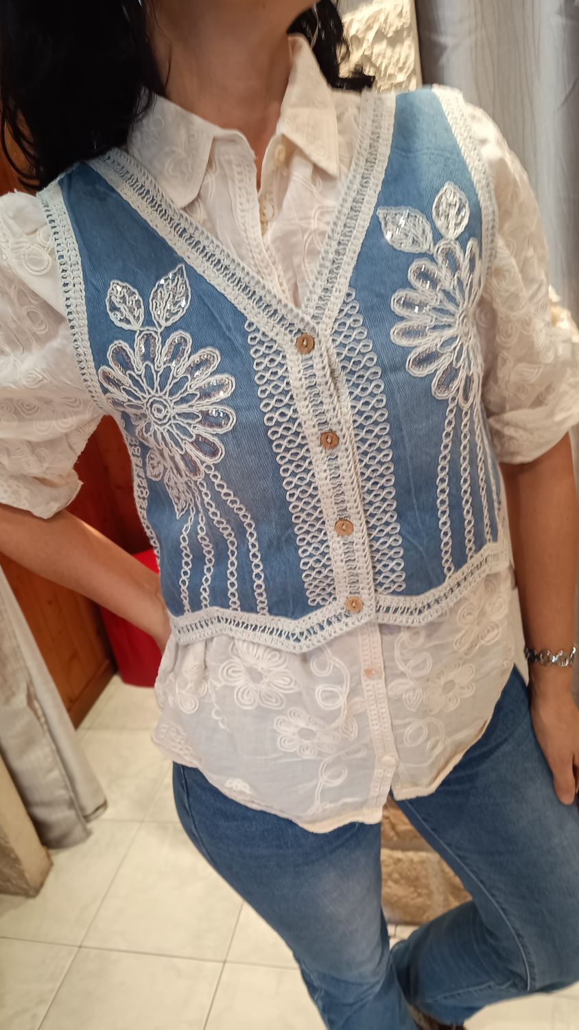 Gilet jean denim 