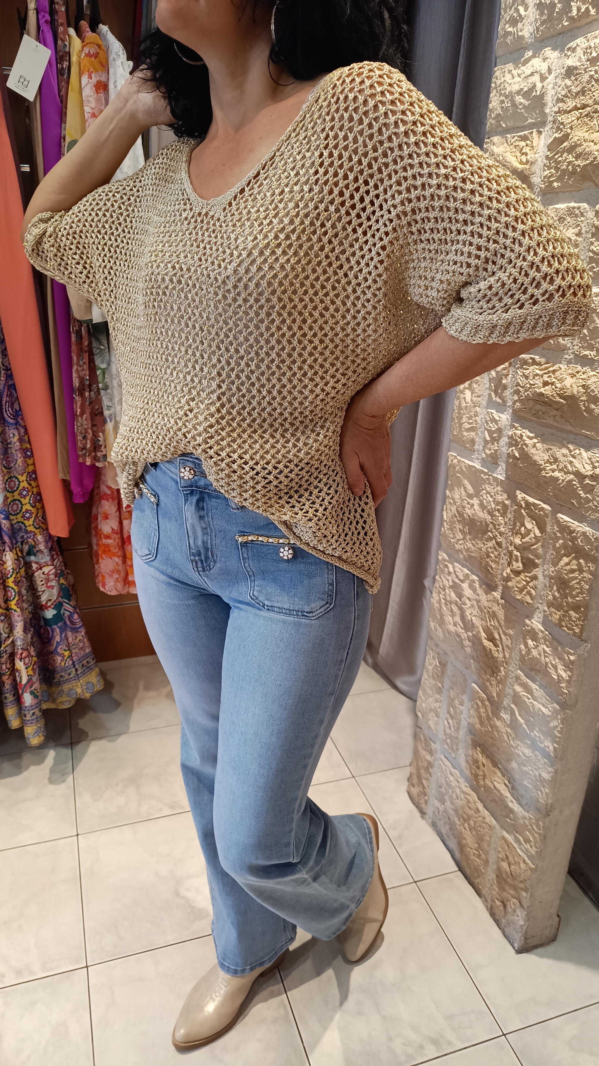 Maille Lurex doré 
