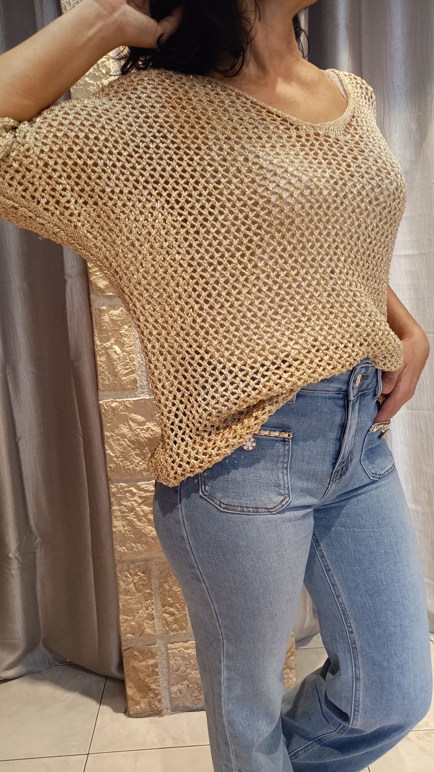 Maille Lurex doré 