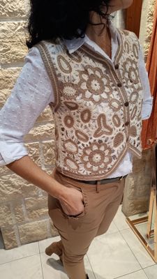 Chemise Plumetis en coton blanc